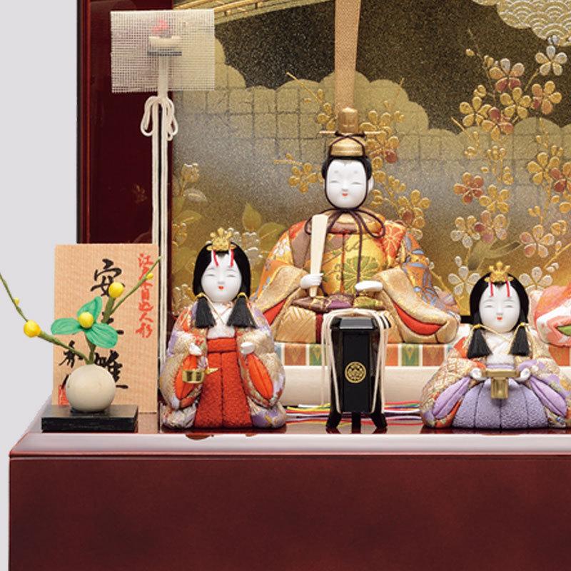 一秀 雛人形 コンパクト 木目込み 五人飾り I-18 : 祭・人形の森景
