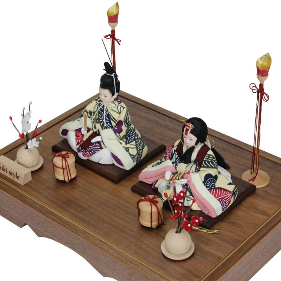 雛人形 ゆうき作 木目込み人形 kiki style 蓬莱 親王飾り ウォルナット