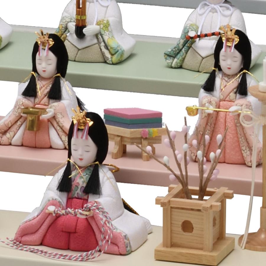 一秀 雛人形 木目込み人形 十五人飾り HINA 四段飾り D-12-8 12号 : 祭