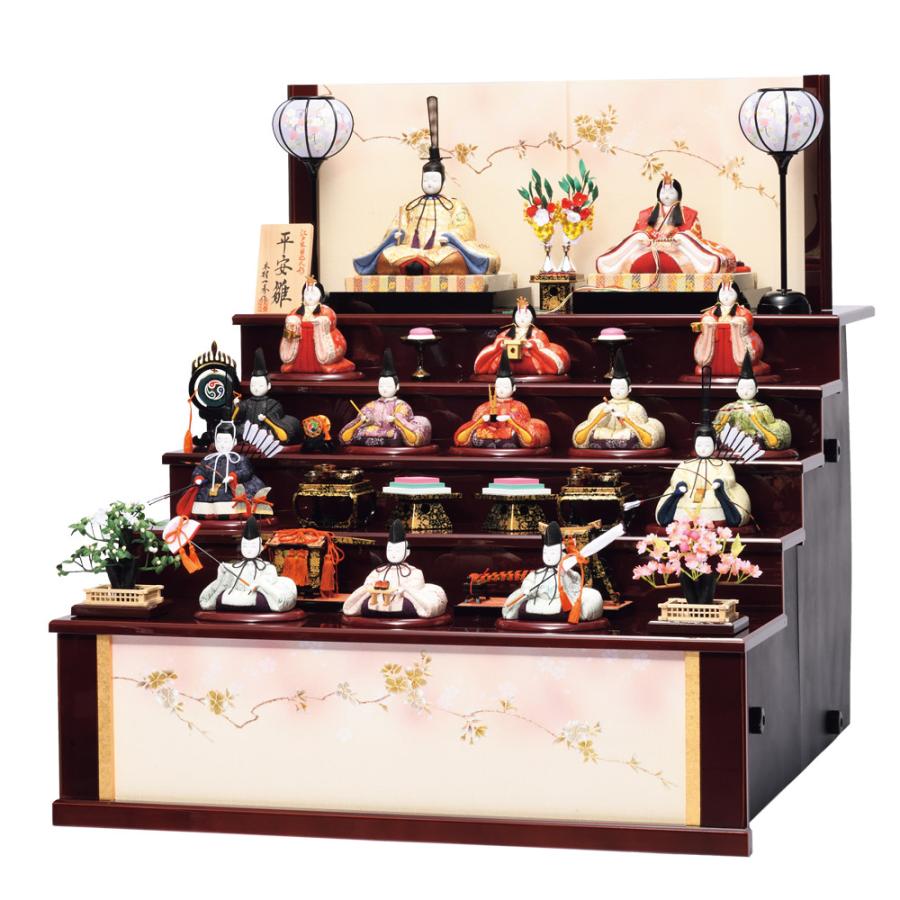 雛人形　木目込み十五人揃え 一秀 【12月以降入荷予定】雛人形 コンパクト 木目込み 十五人飾り