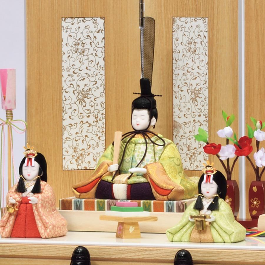 一秀 雛人形 コンパクト 木目込み 三段飾り 十人飾り K-8-7 : 祭・人形