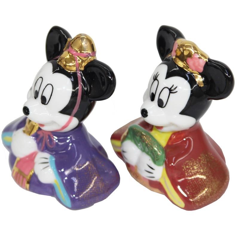 Disney 雛人形 ミッキー ミニー ディズニー ぼんぼり付 磁器製 Disney 雛人形 ミッキー ミニー ディズニー ぼんぼり付 磁器製