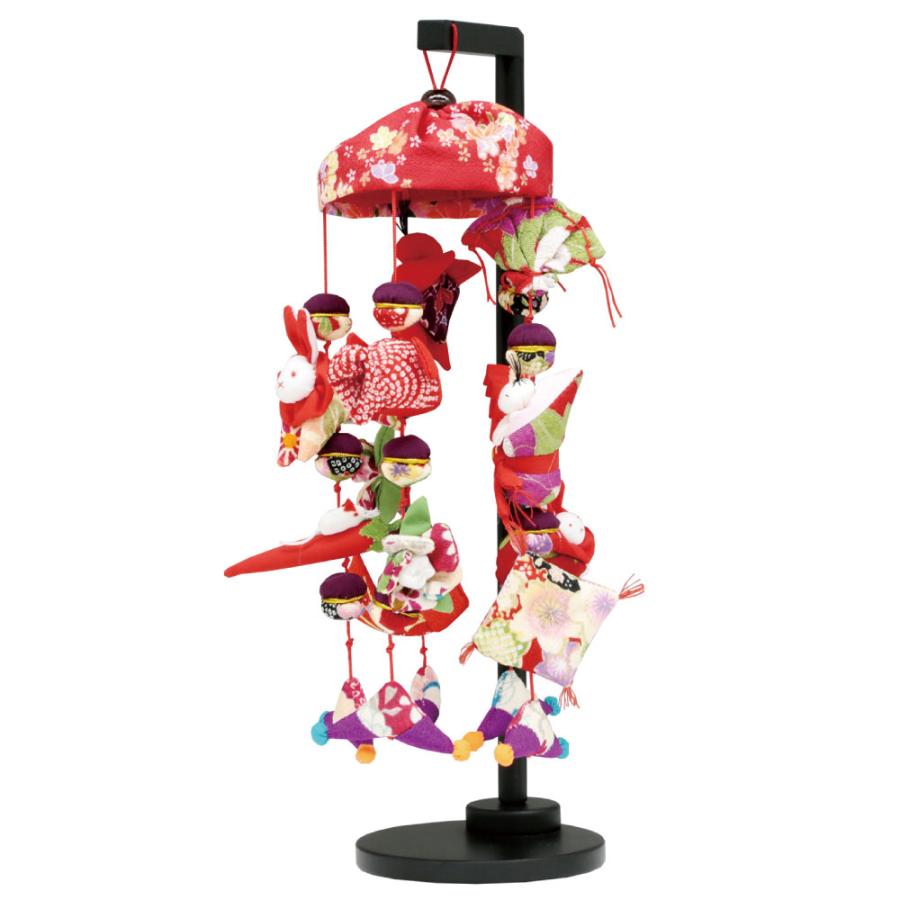村上鯉のぼり つるし雛 つるし飾り さげもん 紫音 ミニ 高さ34cm