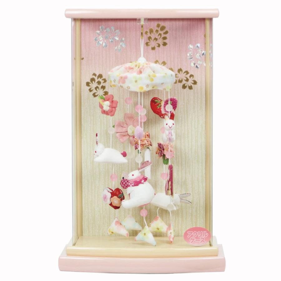 久月 つるし雛 つるし飾り さげもん 雛人形 ミルクピンクアクリル