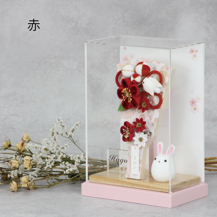 宝童作 羽子板 お祝い 初正月 ケース飾り うさぎカンザシ 7号 アクリル