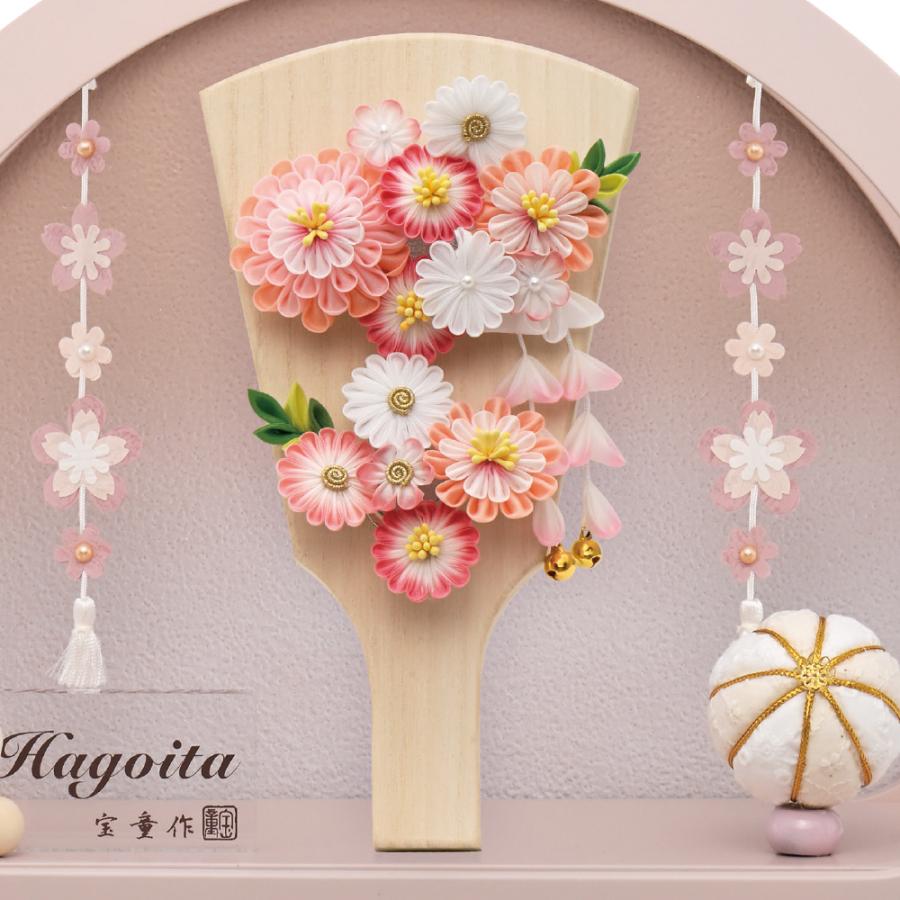 宝童作 羽子板 お祝い 初正月 円形アクリルケース美鈴 ピンク 7号 みう