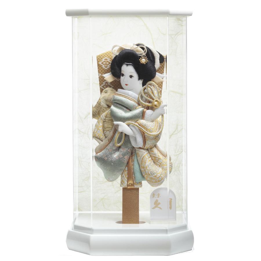 久月 羽子板 白塗六角アクリルケース 聖奈 金襴振袖 9号 17070-1