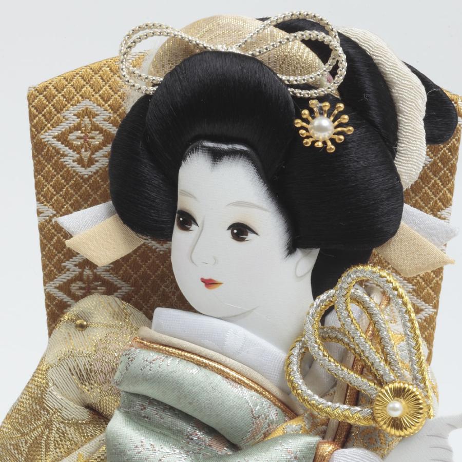 久月 羽子板 白塗六角アクリルケース 聖奈 金襴振袖 9号 17070-1
