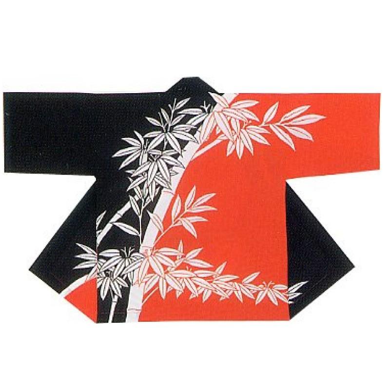 法被 祭 踊り袢天 アクリル袢天 竹 橙/黒 B 9391 半纏 袢纏 お祭り はっぴ はんてん