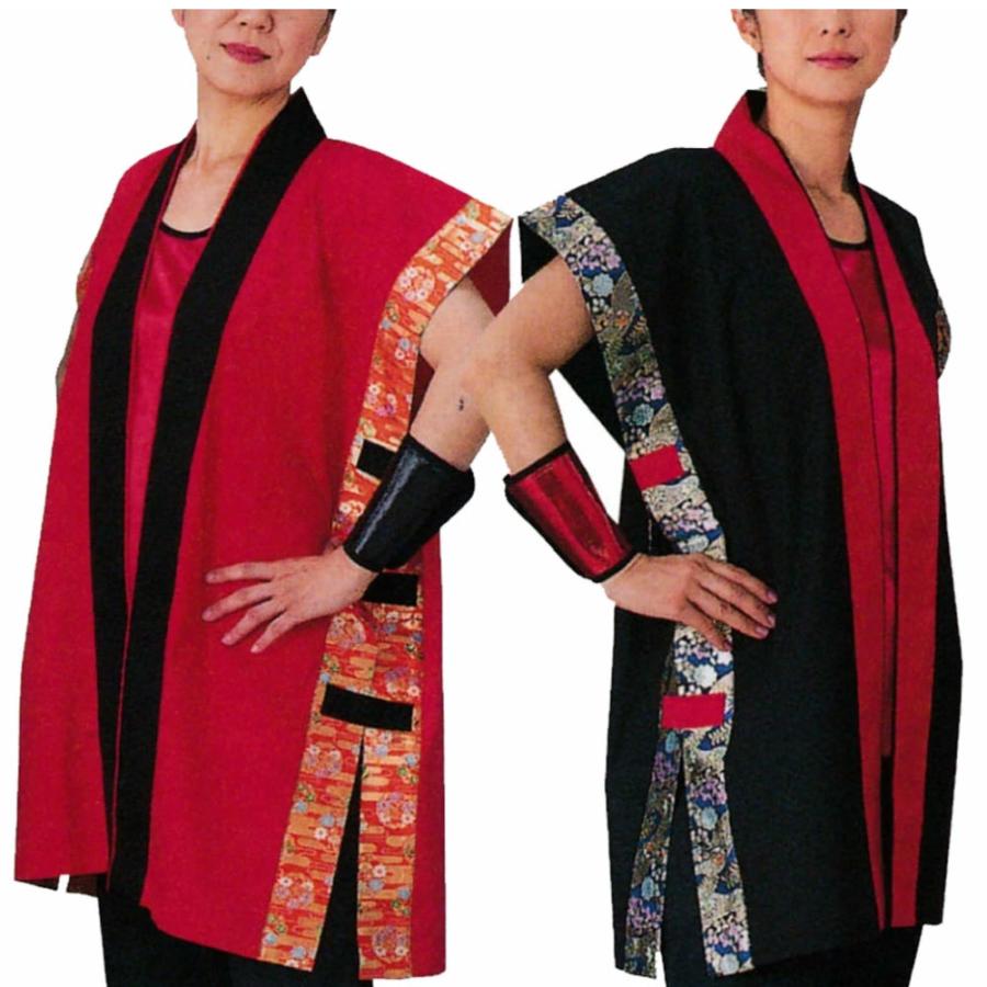 袢天・法被・よさこい衣裳・太鼓衣裳 袖なし袢天 D6657 お祭用品