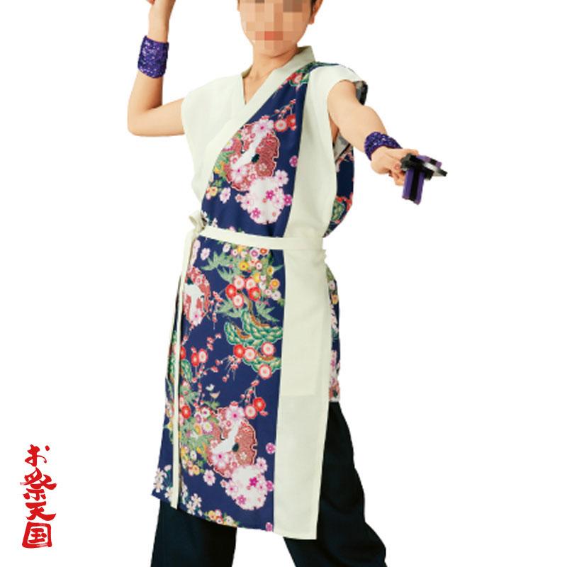 よさこい衣装】【よさこい】よさこい衣装 上衣 袖なし打合せ着物  
