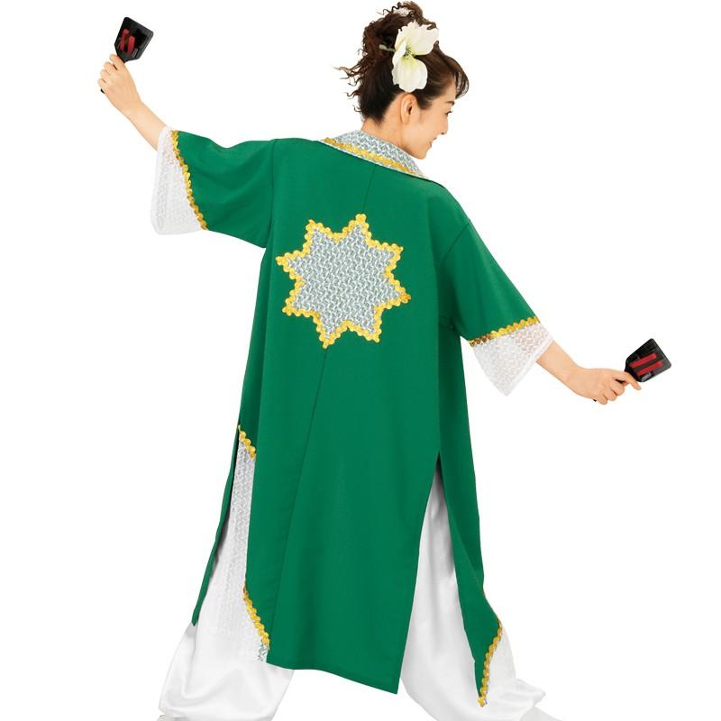 注目ブランド よさこい衣装 よさこい衣装 上着のみ 緑 E 7071 お祭用品 祭用品 お祭り 踊り 新着商品 Studiostodulky Cz