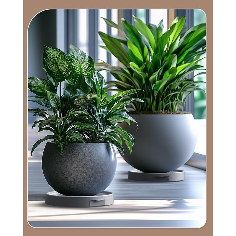 鉢皿 キャスター付き 観葉植物 移動台 水受け付き 360度回転 植木鉢台