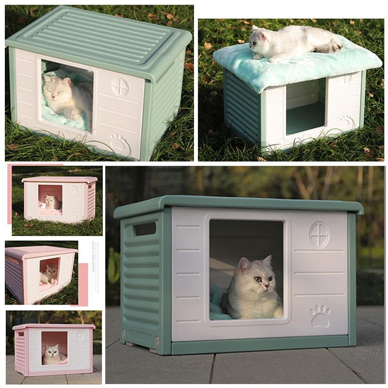ペットハウス 屋外 防寒 キャットハウス 防風 野良猫 毛布付き ペットハウス 屋外 防寒 キャットハウス 防風 野良猫 毛布付き