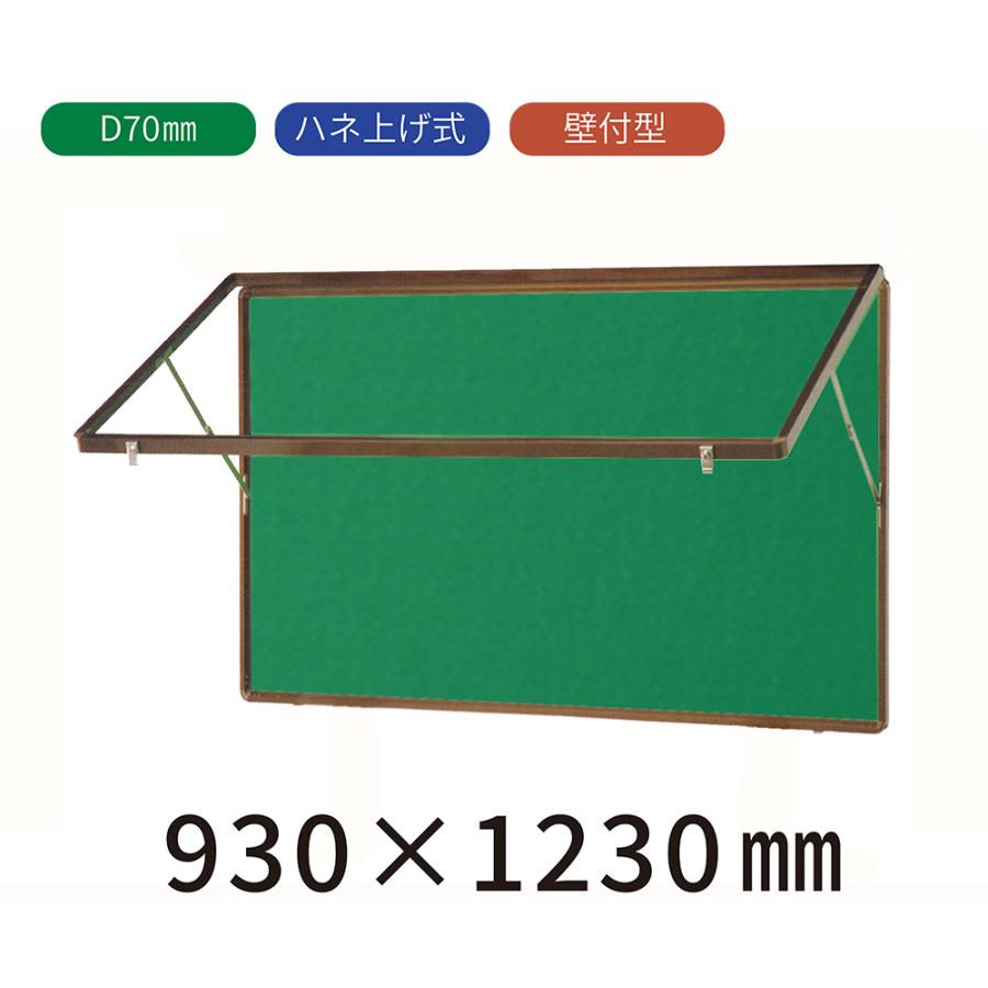 壁付型 ハネ上げ式 屋外掲示板 H930mm×W1230mm×D70mm （ポスター 