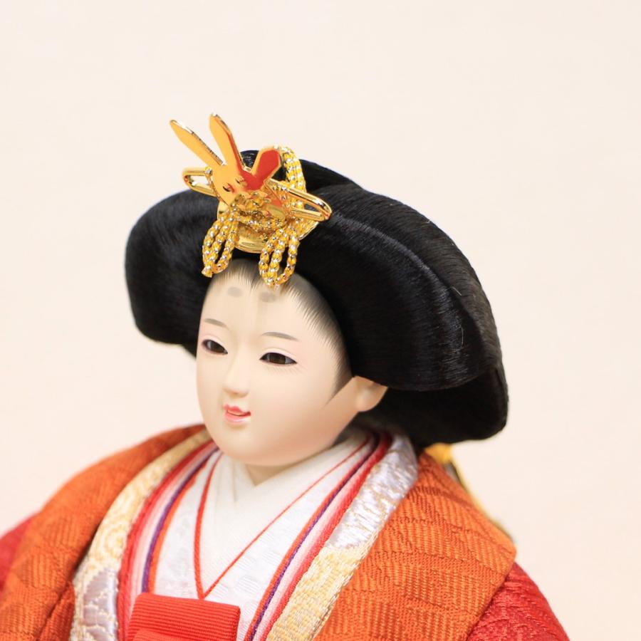 雛人形 おしゃれ 博暁作 京十二番刺繍親王 四君子刺繍二曲屏風白木台