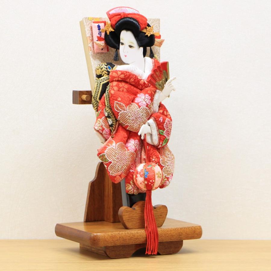 コンパクト羽子板 お祝い 初正月 木目飾台 8号 新花小町振袖 コンパクト羽子板 お祝い 初正月 木目飾台 8号 新花小町振袖