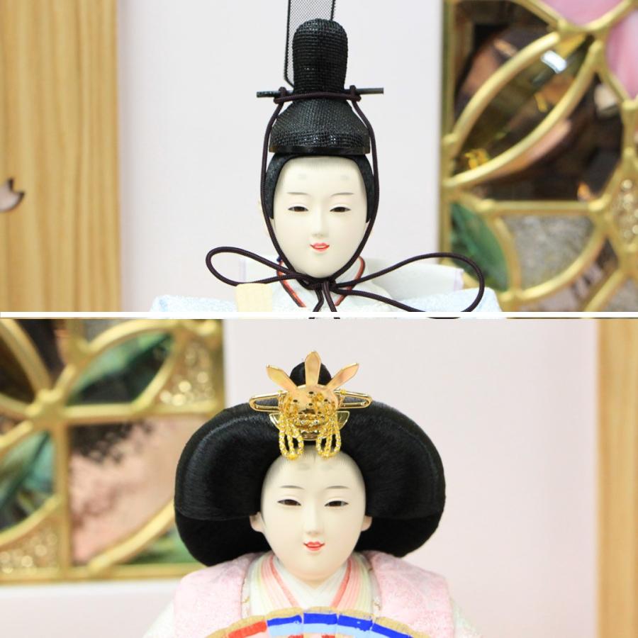小三五親王飾り 平飾り 光莉 幅65cm 暈し染刺繍 ミラーステンドグラス
