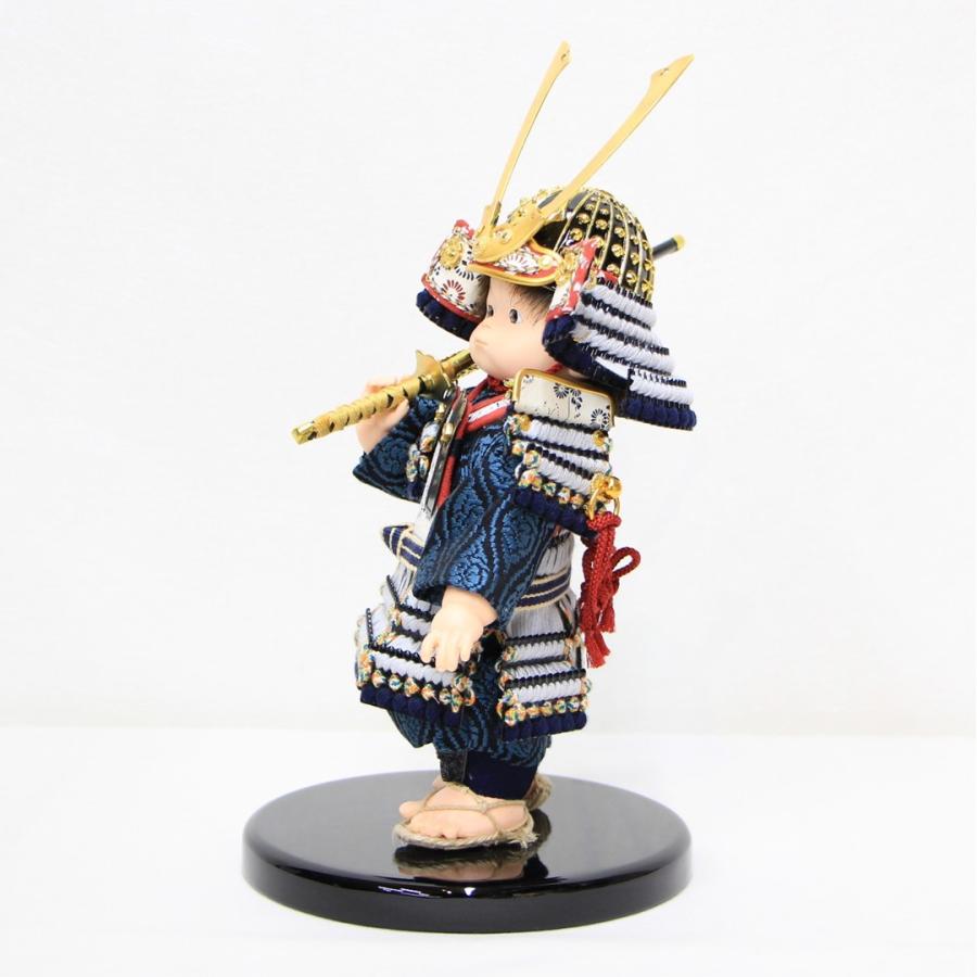五月人形 大将飾り 壹三作 もののふ童 張子の虎 鯉のぼり 洋金箔押絹シケ貼り屏風平飾りセット_11