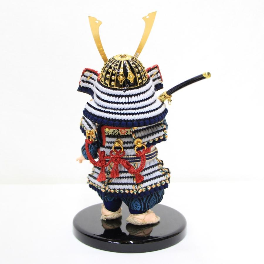 五月人形 大将飾り 壹三作 もののふ童 張子の虎 鯉のぼり 洋金箔押絹シケ貼り屏風平飾りセット_12