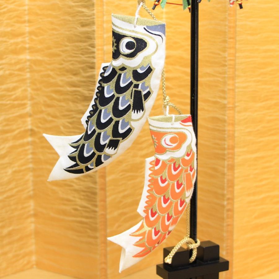 五月人形 大将飾り 壹三作 もののふ童 張子の虎 鯉のぼり 洋金箔押絹