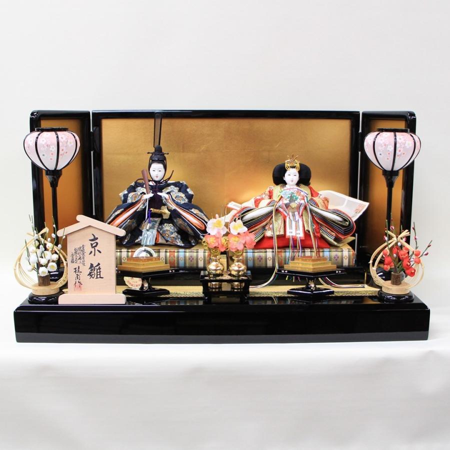 安藤桂甫作 京雛 十一番 本金梅印 オリジナルN0.1 親王飾り （三曲金