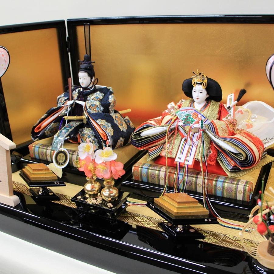 安藤桂甫作 京雛 十一番 本金梅印 オリジナルN0.1 親王飾り （三曲金