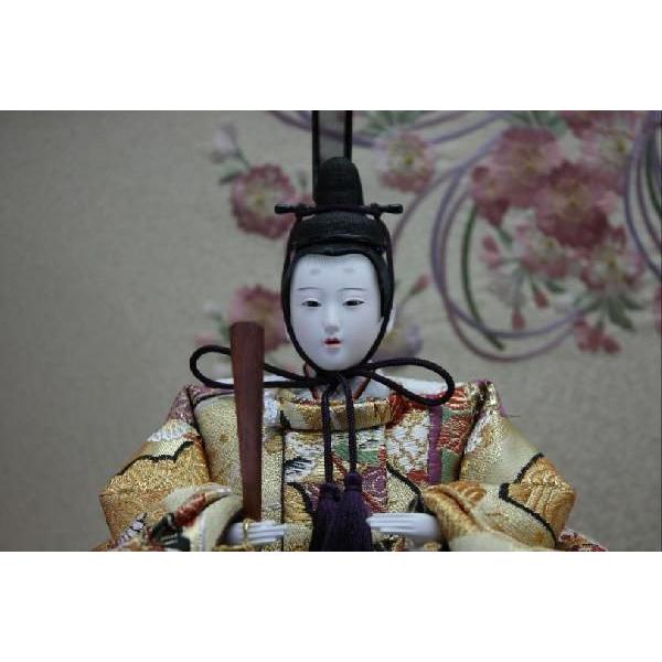 人形のモリシゲ雛人形 75安藤桂甫作京雛十一番梅印本金茶金柄親王（五