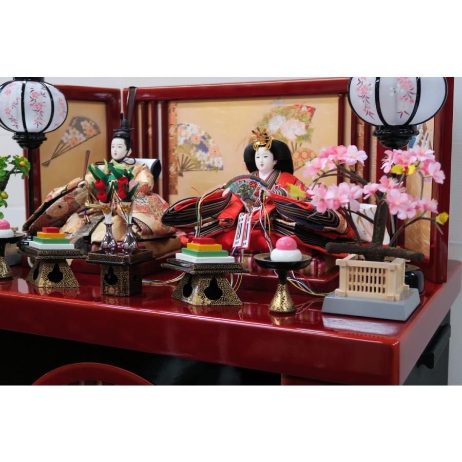雛人形 安藤桂甫作京雛十一番本金金襴親王（収納平飾り） : 人形の