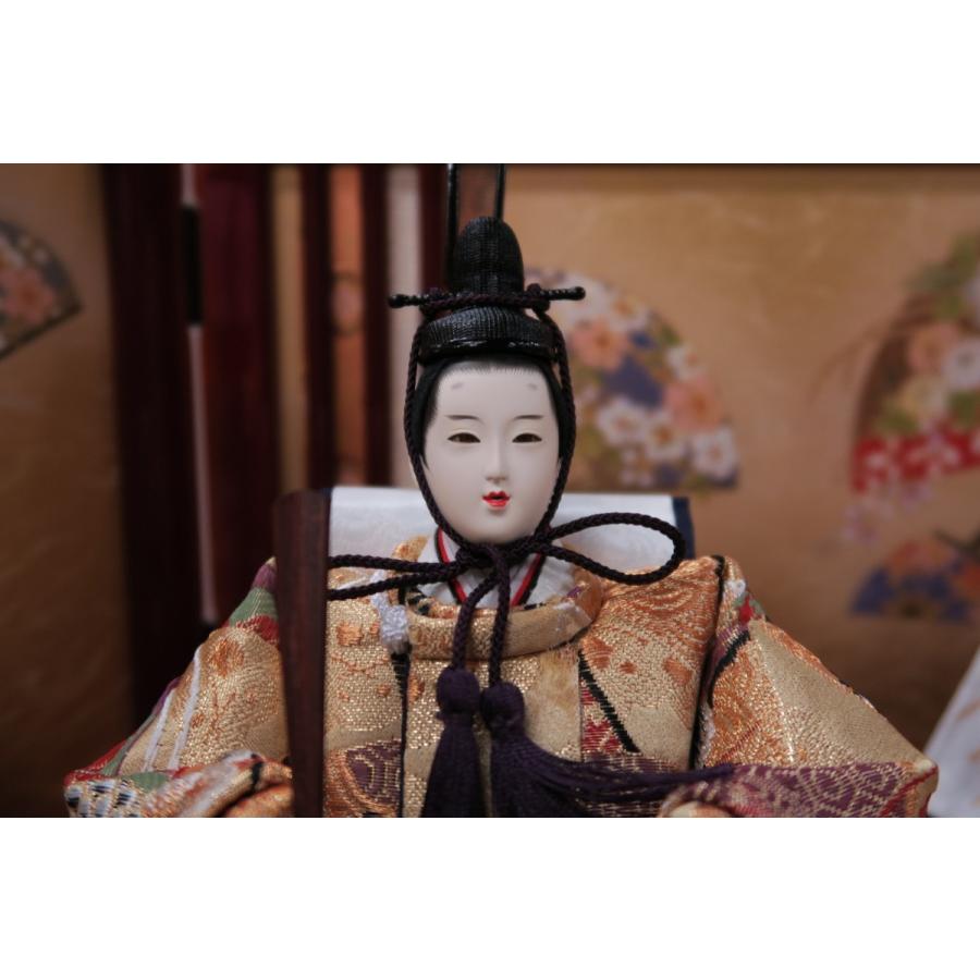 雛人形 安藤桂甫作京雛十一番本金金襴親王（収納平飾り） : 人形の
