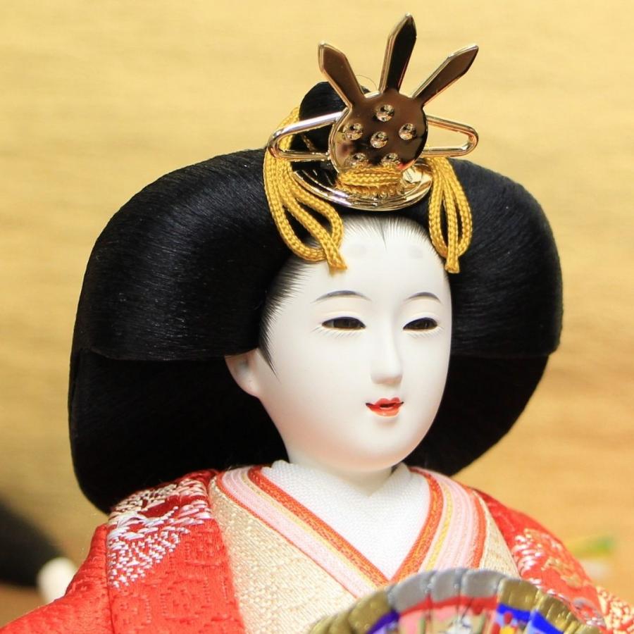 安藤桂甫作 京雛 十三番 雅印 No.6 洋金箔押絹シケ貼り六曲屏風 黒塗り