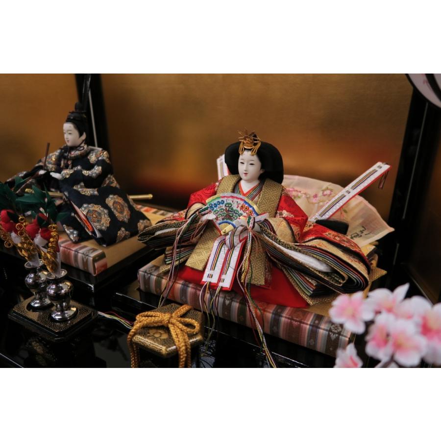 雛人形　雛飾り　親王飾り　橘桜　金屏風　京雛　桂甫作 雛人形 雛飾り 親王飾り 橘桜 金屏風 京雛 桂甫作 雛人形 親王