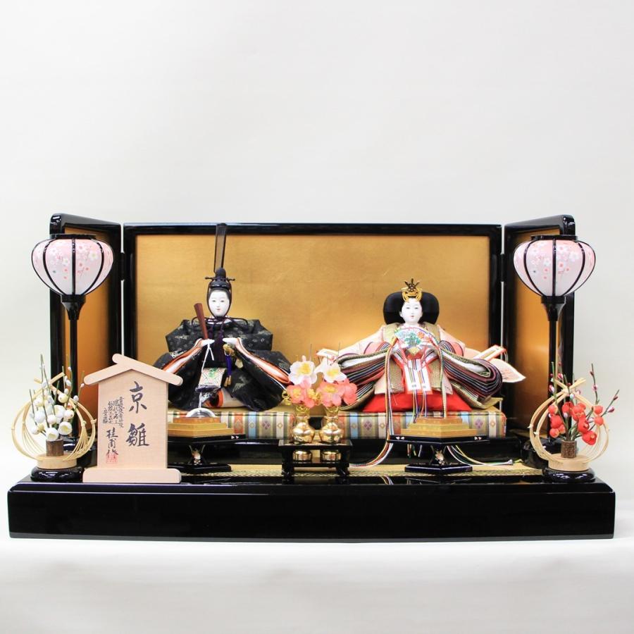 安藤桂甫作 京雛 十一番 上雅印 N0.3-2 親王飾り （三曲金屏風平飾り）