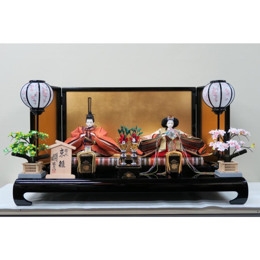 A 8 17 人形のモリシゲ 雛人形 安藤桂甫作京雛十番帯地上親王飾りno 11 金箔12号三曲安芸金屏風平飾り 雛人形