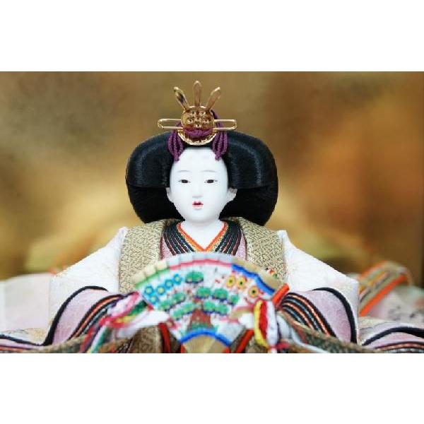 雛人形　雛飾り　親王飾り　橘桜　金屏風　京雛　桂甫作 雛人形 雛飾り 親王飾り 橘桜 金屏風 京雛 桂甫作