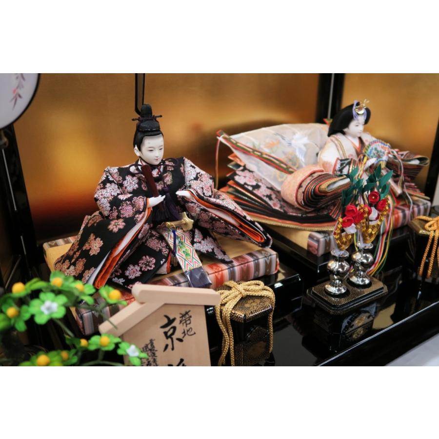 慶雲作 京雛 親王揃い 正絹本仕立十二単衣 台座・毛氈付 【公式通販】