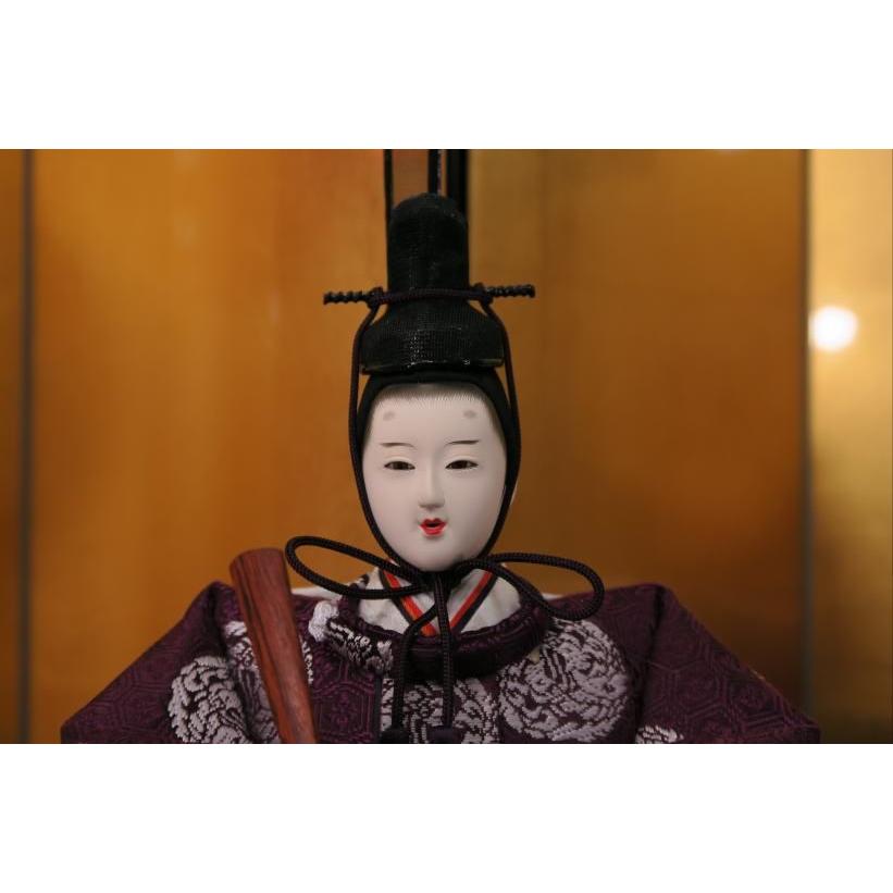 雛人形 桂甫作京雛十番有職紫衣裳親王42a22三段飾りの画像