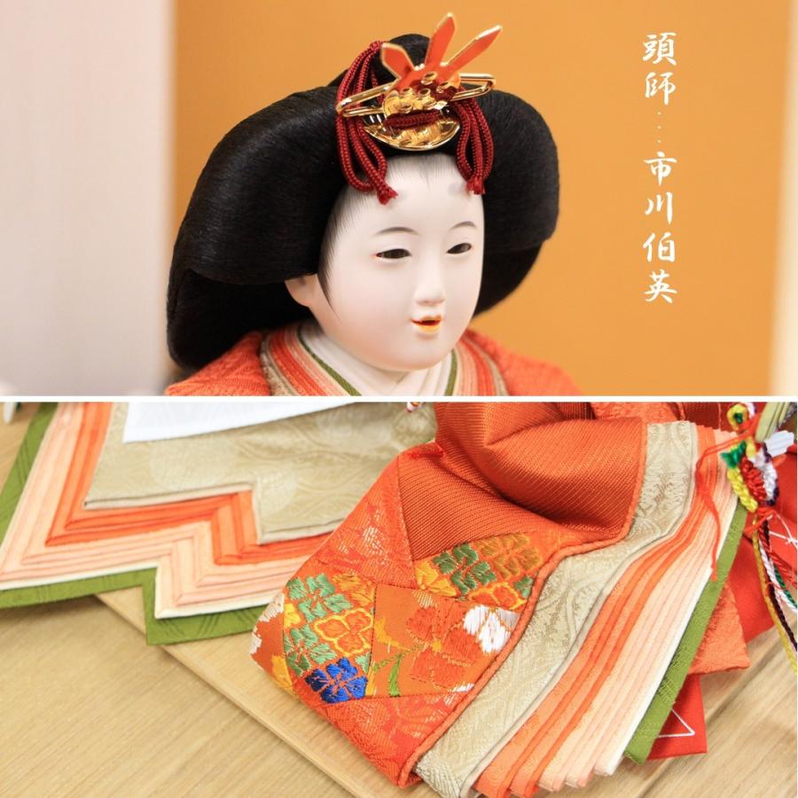 雛人形 清水久遊作 ひいな 三五親王飾り 正絹上限定作品 和紙屏風 白木