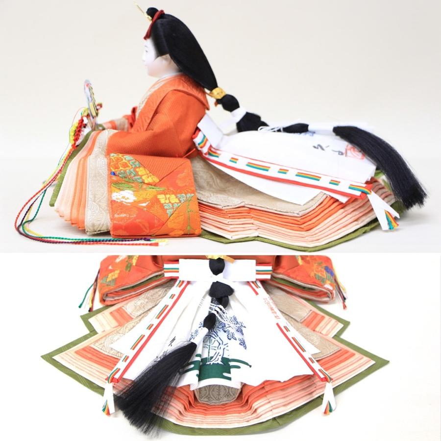 雛人形 清水久遊作 ひいな 三五親王飾り 正絹上限定作品 和紙屏風 白木