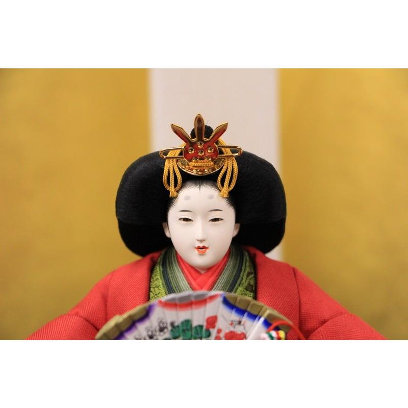 雛人形 親王飾り 二人飾り シンプル ひな人形 清水久遊作 帯地三五親王 No.11-11 四曲金屏風越前塗布目黒台平飾り_5