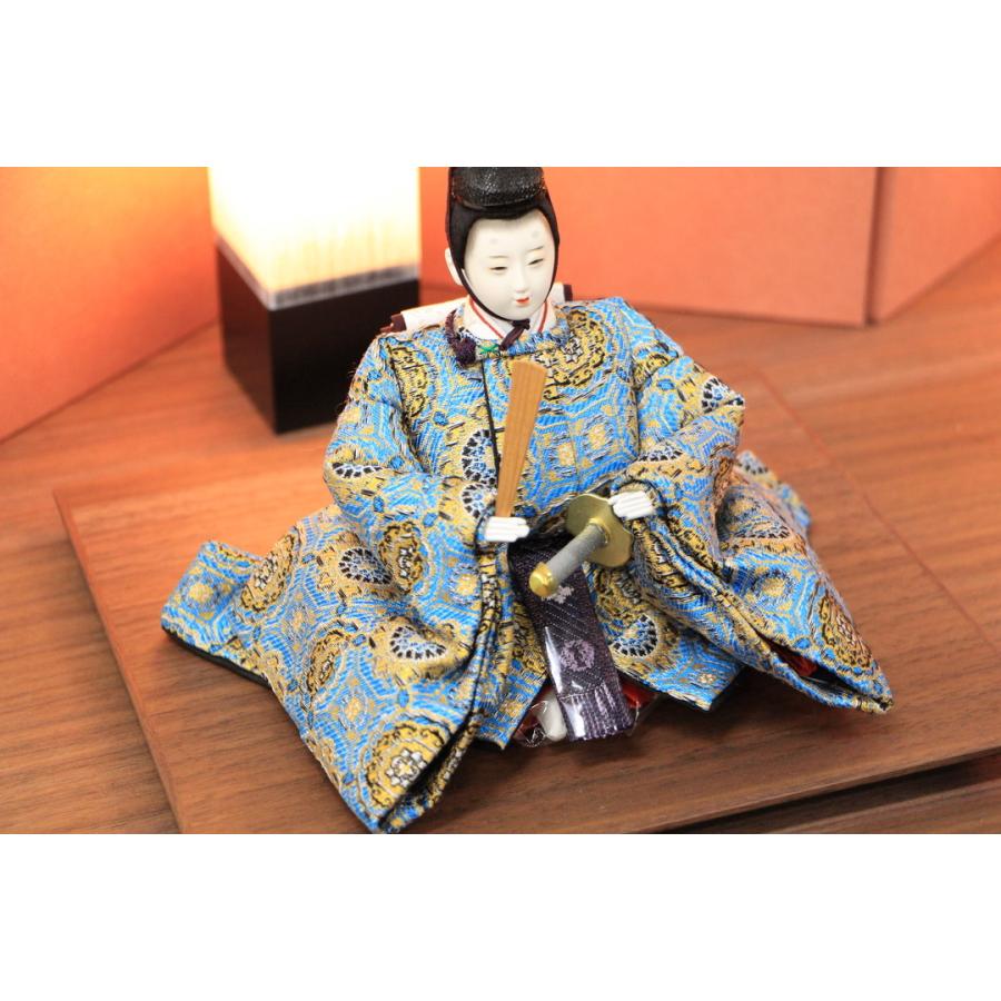 雛人形 清水久遊作 ひいな 親王飾り 芥子サイズ 古代1-1 四曲朱華屏風