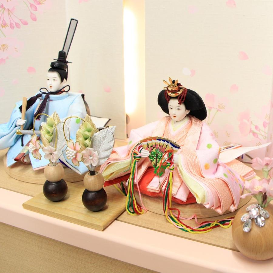 雛人形 収納飾り コンパクト 親王飾り 十三番親王 瀬名収納飾り LED