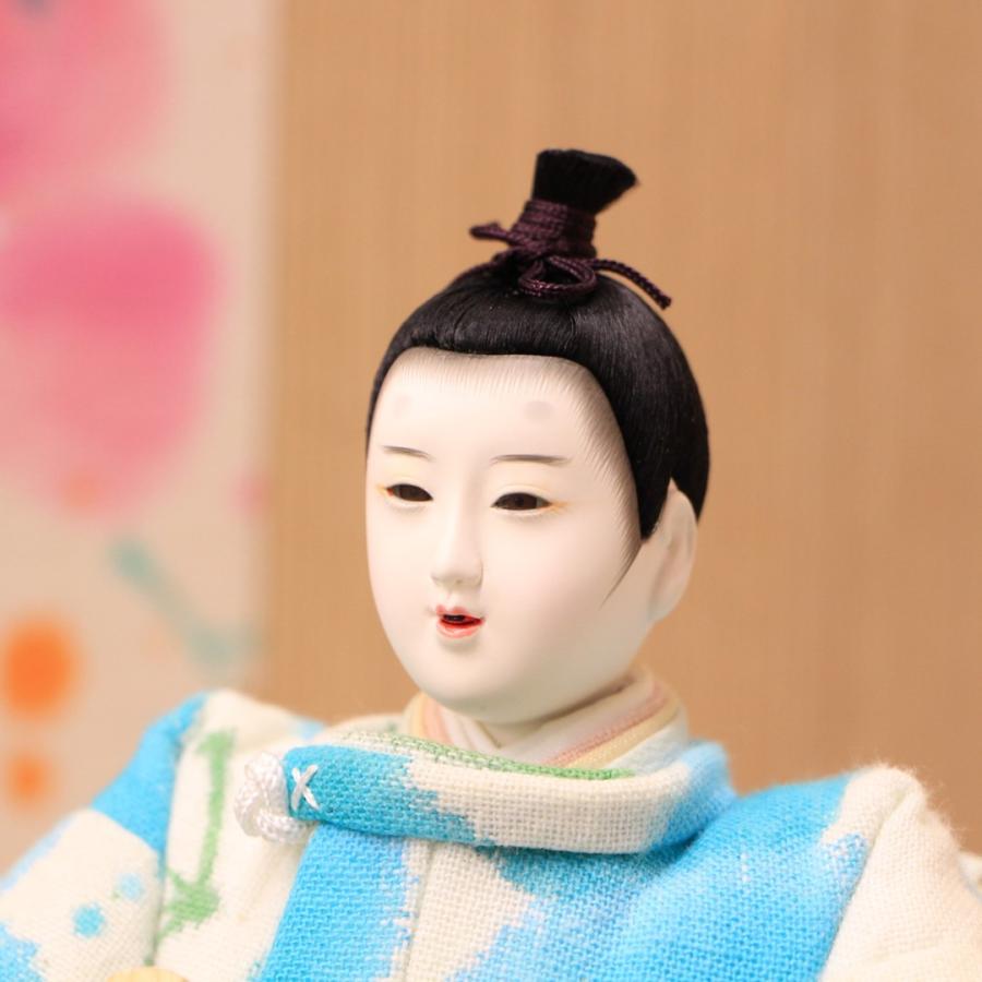 雛人形 おしゃれ 手描き染め つるバラ 十二番親王 平飾り 間口60cm_4