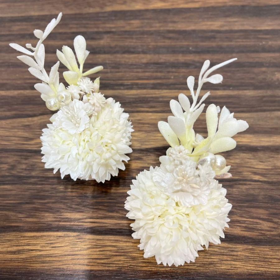 雛人形用お道具 花 アレンジフラワー 詩 ホワイト 10号 木製 花単品