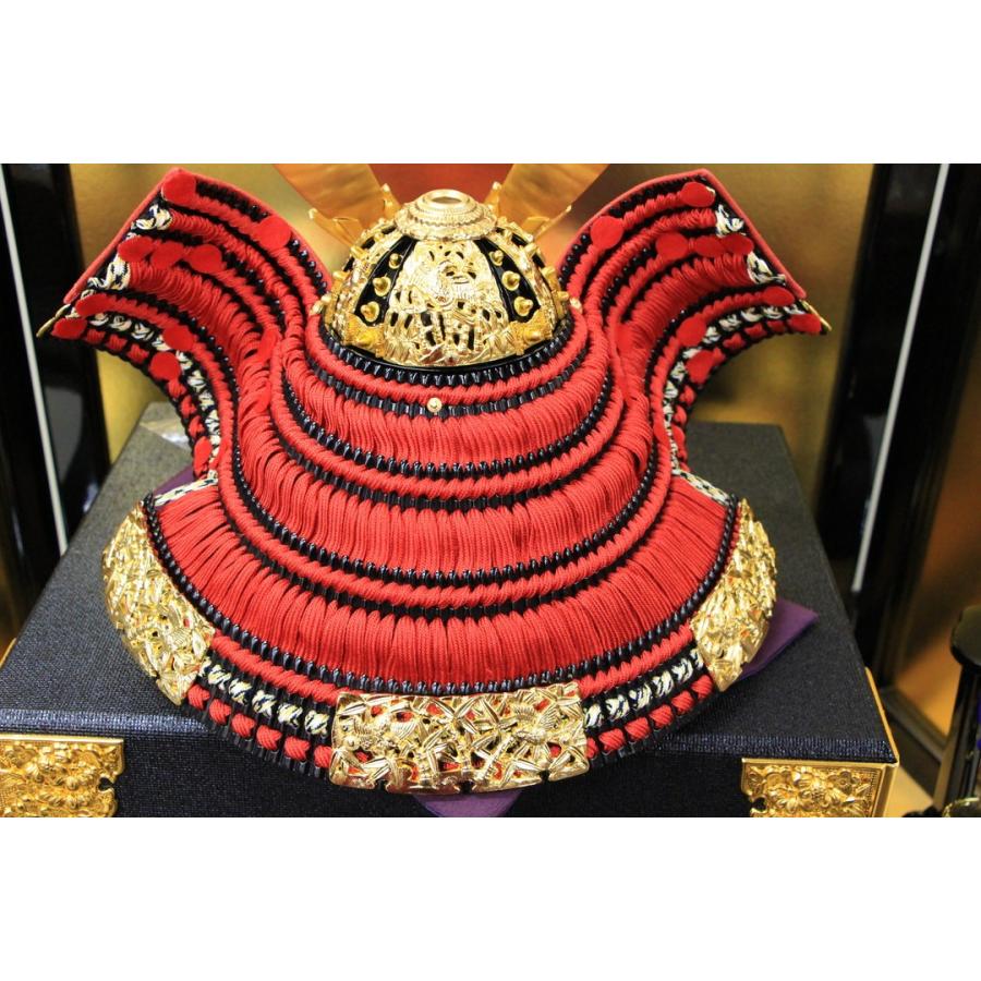 【クーポン】 五月人形 おしゃれ 日本一豪華 国宝模写 12号 竹雀兜 黒小札 正絹忍び緒 平飾りセット 【2249166189】(80500円)