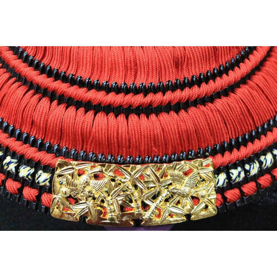 【クーポン】 五月人形 おしゃれ 日本一豪華 国宝模写 12号 竹雀兜 黒小札 正絹忍び緒 平飾りセット 【2249166189】(80500円)