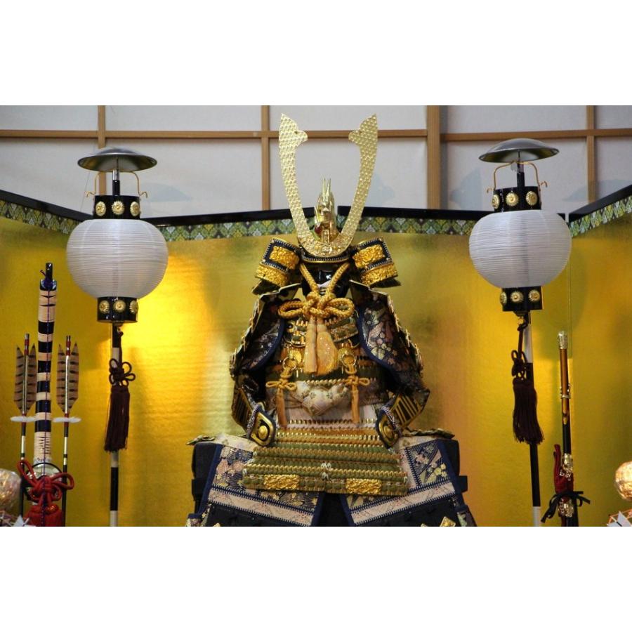 五月人形兜三段飾り 105 12号 新若草山大鎧 No.3 【五月人形】 : 人形
