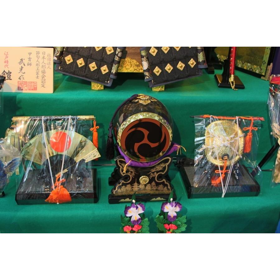 五月人形兜三段飾り 105 御着用 竹雀之兜<BR>【五月人形】 : 人形の