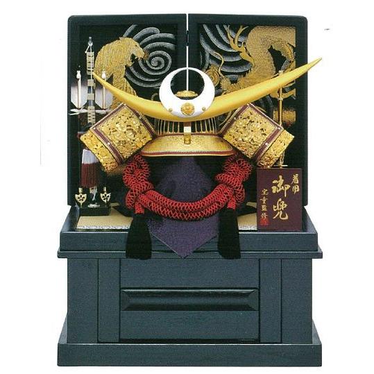 着用兜飾りゴールド上杉 兜飾り【祝龍・上杉兜】子供着用兜｜収納上手｜おしゃれ｜コンパクト 子どもの日