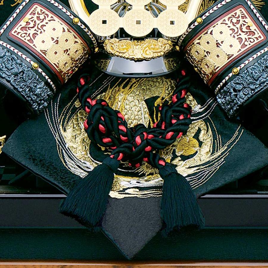 五月人形 兜飾り 収納飾り 12号真田幸村兜 金松に月木目収納箱セット